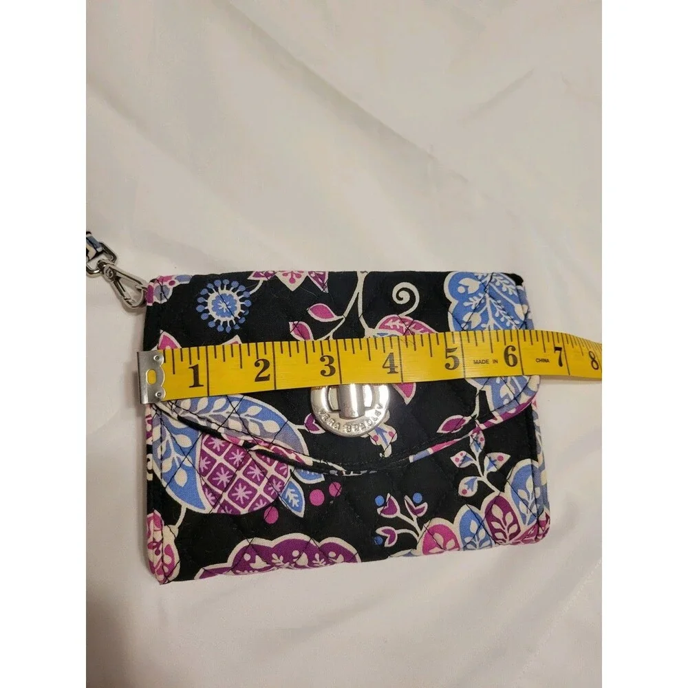 Vera Bradley  Wallet  Half Fold   Organizer Wristlet Floral Blue Pink Black